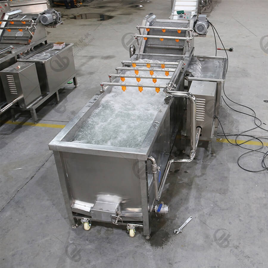 Bubble washing machine for vegetable and fruit cleaning