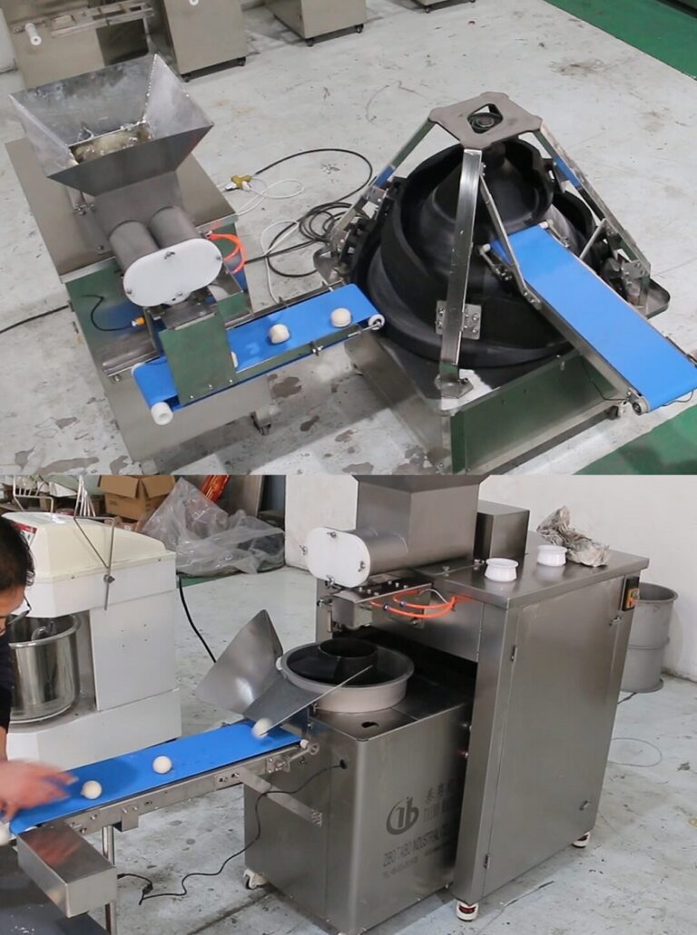 Dough rounding process after dough dividing