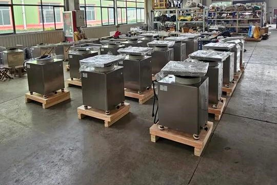 dough rounders ready to be shipped